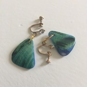 Upcycled Screw Back Shell Earrings